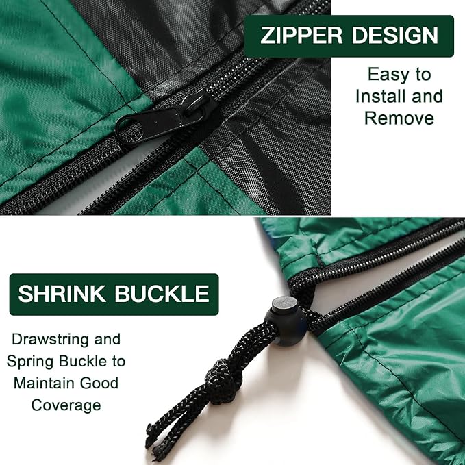 kayme Tire Cover, Large Tire Storage Bag, Seasonal Spare Tire Storage Cover, Durable Tire Bags Used in Trucks, SUV, Trailer Sun Rain Snow Protection, Fit 32 Inch Tire Diameter-Black Green