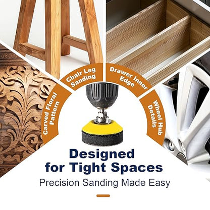 367 Pieces 2 Inch Sanding Discs, GOH DODD Wet Dry Sandpaper with Interface Pad and Backer Plate 1/4" 1/8" Shank, 60-10000 Grits Grinding Abrasive Sand Paper for Auto Metal Glass Resin Wood Sanding