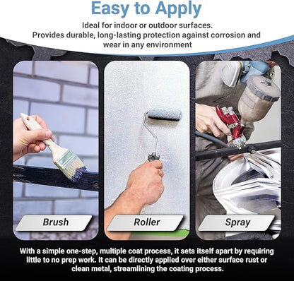 RUST BULLET DuraGrade Color - White - 5 Gallon - Advanced Technology Corrossion Control, Rust Inhibitor & Protective Coating, Exceptional Adhesion, UV Resistant