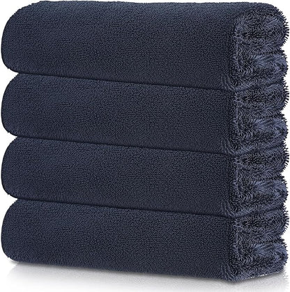 4 Pack Large Microfiber Car Drying Towels, 36x24 Inch Microfiber Towels for Cars, Ultra Absorbent, Streak Free, Scratch Free, Lint Free, Quick Dry, Multi-Purpose