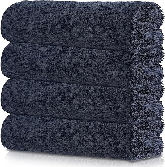 4 Pack Large Microfiber Car Drying Towels, 36x24 Inch Microfiber Towels for Cars, Ultra Absorbent, Streak Free, Scratch Free, Lint Free, Quick Dry, Multi-Purpose