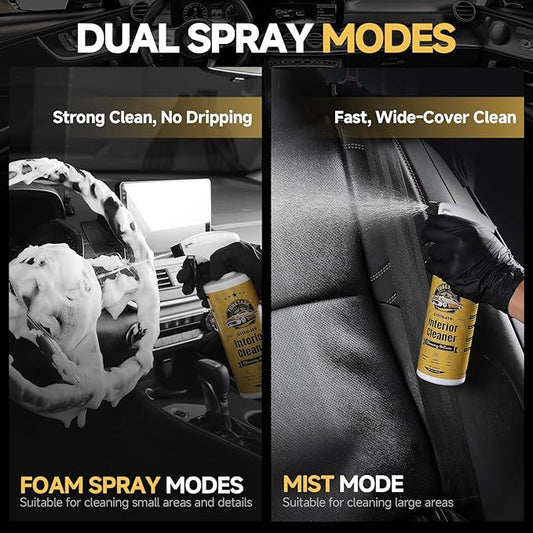 Deep Clean Interior Car Cleaner Kit for Tesla, 2-in-1 Foam & Mist Modes Car Upholstery Cleaner for BMW Accessories All Surface 16 Fl Oz Cleaning Kit Interior for Mercedes Benz Car Accessories
