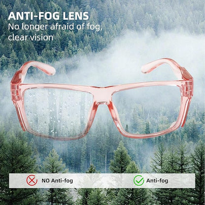 JING LEI Safety Glasses with Removable Side Shield,UV400 Protection Goggles, Rectangle Black Sun Glasses for Women Men Work