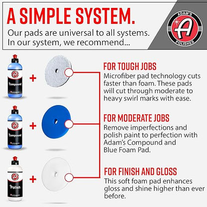 Adam's Polishes 2-Step Polishing System 12oz Combo - Silicone-Free, Body Shop Safe Formula - Quick, Professional Correcting and Polishing for Clear Coat, Gel Coat, Etc. (5.5 Kit)