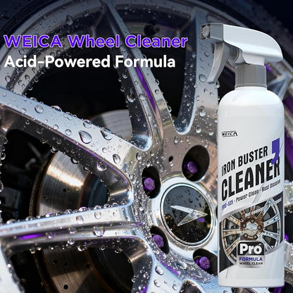 Wheel Cleaner & Rust Dissolver - 500ml, Acid-Powered Formula for Brake Dust & Iron Deposits, Safe for Alloy & Painted Rims