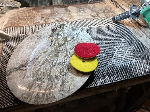 ComeFloor 4 Inch Wet/Dry 3 Step Diamond Polishing Pads for Granite Marble Concrete Stone, Step 1-3 Hook and Loop Backing