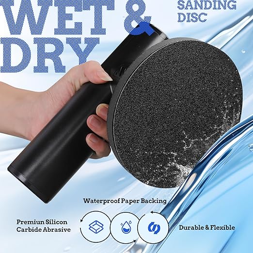 20PCS 6 inch Silicon Carbide Sanding Discs 10000 Grit, Wet Dry Orbital Sander Hook and Loop Sandpaper Disc Ultra Fine Grit, Best for Metal,Automotive Precision Polishing