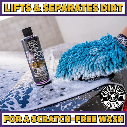 Chemical Guys CWS61916 Black Light Foaming Car Wash Soap(Works with Foam Cannons, Foam Guns or Bucket Washes)Safe for Cars,Trucks,Motorcycles,RVs&More,16 fl oz, Black Cherry Scent(packaging may Vary)
