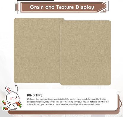 KING MOUNTAIN Leather Repair Patch,2 Packs 9 x 11 Inches self Adhesive Leather Repair Tape for Damaged Leather Furniture, Sofa Seating,Car Seats, Leather Goods（Medium Beige）