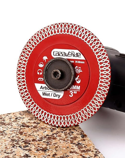 Casaverde 2 Pcs of 3"/76mm Diamond Blade with 3/8" Arbor for Cutting Ceramic Tile,Stone Tile