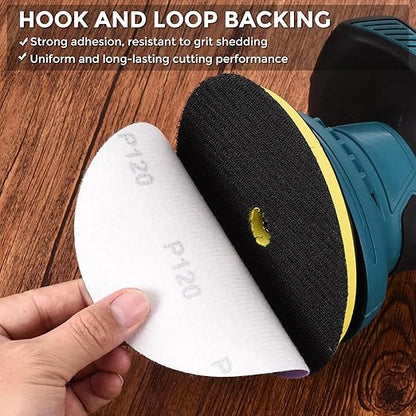 Kozelo 40 Pcs Sanding Discs 3 Inch 1200 Grit Hook and Loop Random Orbital Sandpapers Suitable for Drywall Sander Wood Metal Furniture, Purple