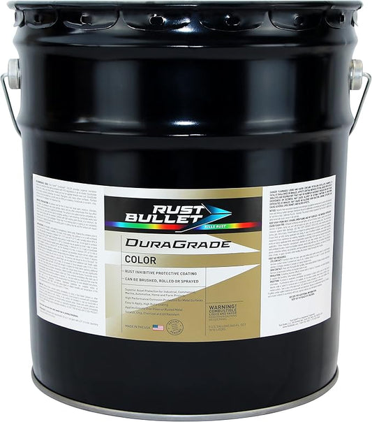 RUST BULLET DuraGrade Color - White - 5 Gallon - Advanced Technology Corrossion Control, Rust Inhibitor & Protective Coating, Exceptional Adhesion, UV Resistant