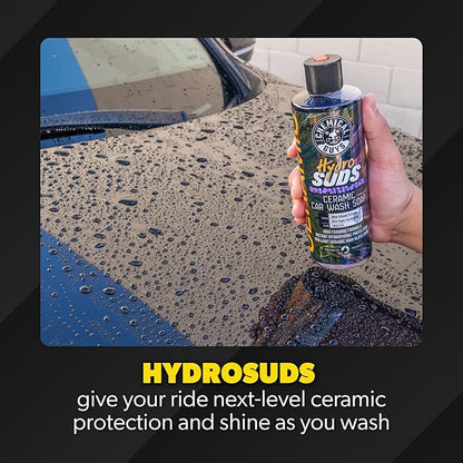 Chemical Guys HydroSuds Ceramic SiO₂ Shine High Foaming Car Wash Soap - Foam Cannon Soap, Works with Foam Guns or Bucket Washes for Cars, Trucks, Motorcycles, RVs, and More, Berry Scent - 16 oz