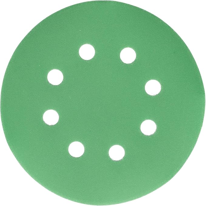 Dura-Gold Premium 3000 Grit 5" Green Film Sandpaper Discs, 8 Hole Pattern Dustless, 50 Discs - Hook & Loop Backing for Orbital DA Sander, Detailing Finishing Color Sanding Automotive Paint Woodworking