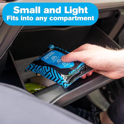 Fortress Car Interior Wipes (25 ct, Pack of 62) for Car Interior Cleaning, Dashboard, Seats, Detailing, and Steering Wheel [Travel Size] Skin-Safe Car Interior Cleaner Supplies