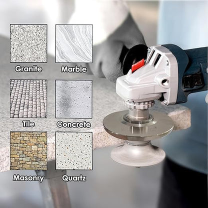 VANEPIC V50 2 inch Diamond Full Bullnose Profile Wheel Diamond Hand Profiler Router Bit Wheel Vacuum Brazed with 5/8-11 Thread for Grinder Polisher Granite Marble Concrete and Countertop Edge Shaping