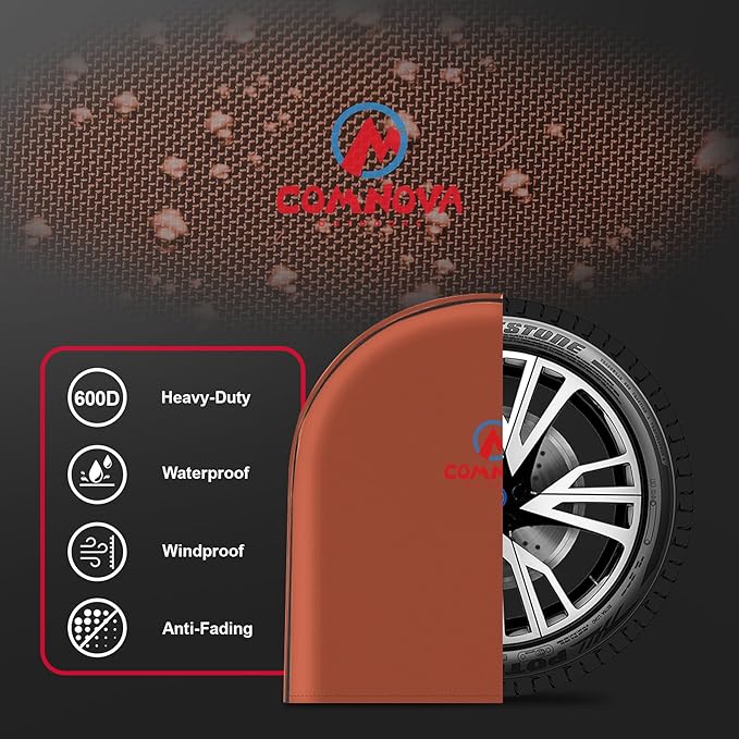 Comnova RV Tire Covers 2 Pack - 600D Tough Tire Wheel Cover Protector for RV, Truck, SUV, Trailer, Camper, Boat and Van, Waterproof & Heavy Duty Tire Cover, Fits Tire Diameters 30-32 Inch