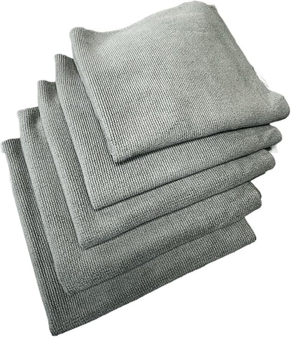 THE HOUSE OF RAGS-The Final Level- Edgeless Detailing Microfiber Towels, 16x16 inches, 380 GSM, 70/30 Korean Pearl Weave, Ceramic Coating, Leveling, Sealant Removal, Scratch-Free, 10-Pack, Gray