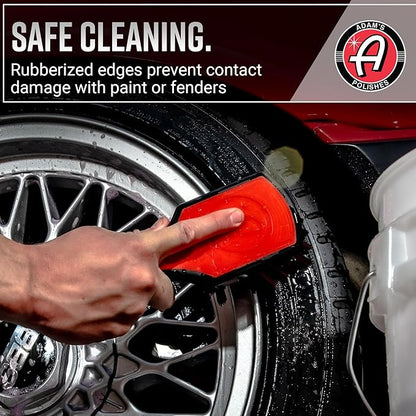 Adam's Polishes Tire Brush Premium Tire Brush for Car Detailing & Rubber Tire Car Cleaning| Use W/Tire Cleaner or All Purpose Cleaner & Before Tire Shine or Wheel Cleaner