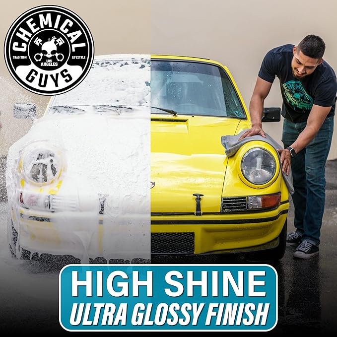 Chemical Guys HydroSuds Ceramic SiO₂ Shine High Foaming Car Wash Soap - Foam Cannon Soap, Works with Foam Guns or Bucket Washes Safe for Cars, Trucks, Motorcycles, RVs, & More, Berry Scent - 64 fl oz