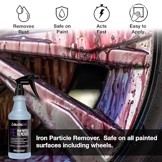Suds Lab FE Iron Particle Remover, Fallout Rust Remover Spray for Car Detailing, Safe on Car Paint, Motorcycle, RV & Boat Finishes 32 oz.