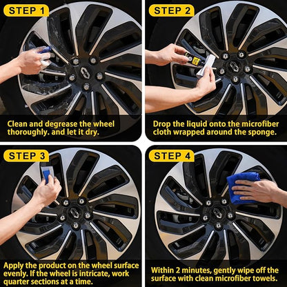 NADAMOO Wheel Rim Ceramic Coating 30ml，Hydrophobic Protection Gloss Finish Water and Dirt Repellent for Car Wheel - Self Cleaning - Repels Brake Dust - Deeper Shine