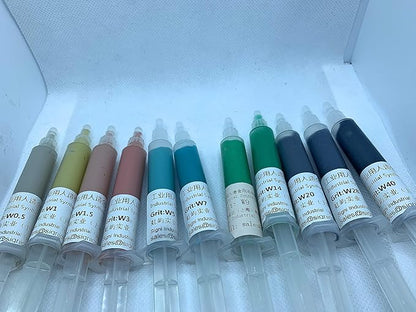 SIGNI 11Pcs Diamond Polishing Compound Lapping Paste Syringes 0.5 to 40 Micron 5 Gram for Polishing Metal and Jewelry (Oil Based)