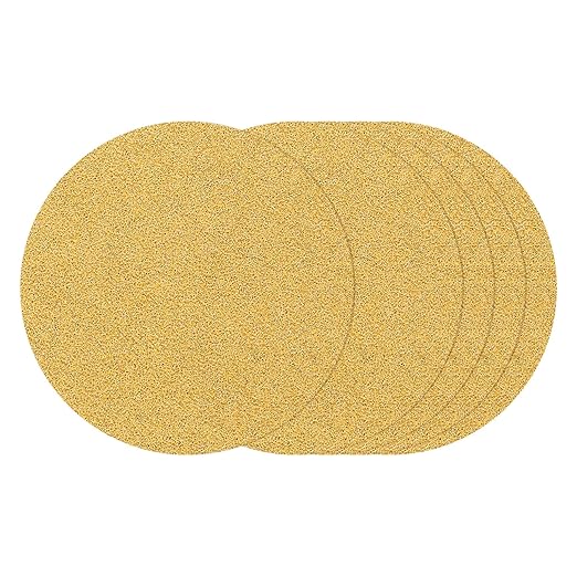 Kozelo 25 Pcs Sanding Discs 3 Inch 60 Grit Hook and Loop Random Orbital Sandpapers Suitable for Drywall Sander Wood Metal Furniture, Yellow