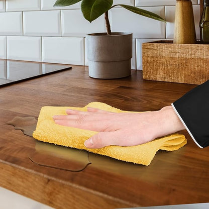 Avalon Towels Terry Bar Mop Towels (Value Pack of 60) Size 14"x17" – Absorbent and Durable, Multipurpose Cleaning Rags, Cotton Cleaning Cloths, Terry Cloth Rags, Reusable Shop Rag (Yellow)