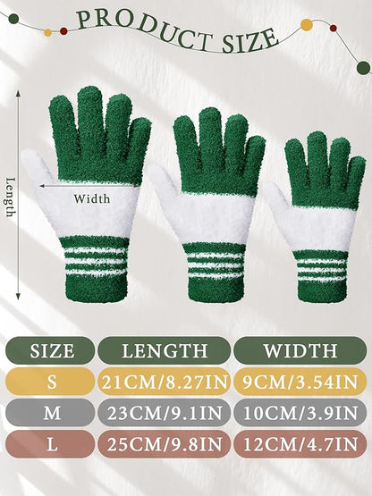 Patelai 3 Pairs Microfiber Plant Dusting Gloves Leaf Cleaning Gloves for Indoor Plants, Blinds, Furniture, House(Large,Red, Green, Yellow)