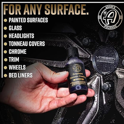 Adam's Advanced Graphene Ceramic Coating (Complete Kit) - 10H Graphene Coating for Auto Detailing, 9+ Years of Car Protection & Patented UV Technology