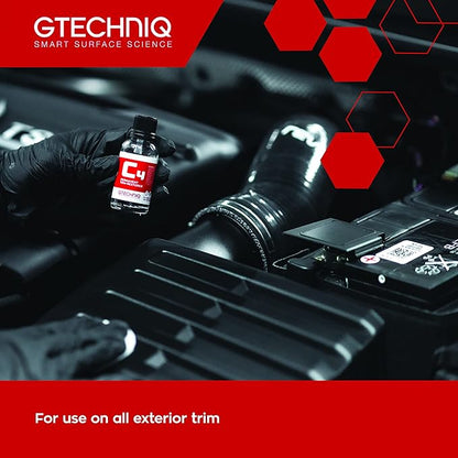 Gtechniq C4 Permanent Trim Restorer 30ml - Revitalize Tired, Faded, Discoloured Car and Vehicle Trim - Premium Weather Protection, UV Resistant, Leaves No Unattractive Gloss - 2 Year Durability