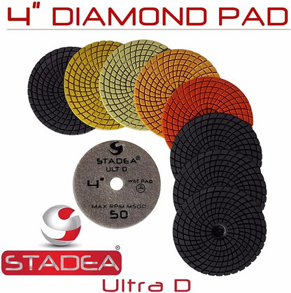 Stadea SWP102K Stone Polisher Granite Polishing Kit - Wet Variable Speed Grinder Granite Wet Polishing