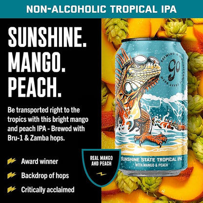 Go Brewing - IPA 12 Mixed Pack - Non Alcoholic Beer - Small Batch Brew - Low Calorie Drink - Featuring Double IPA, Disarm Hazy, Grapefruit & Tropical IPA - Low-Calorie, NA Brew (12 oz, 12 Pack)