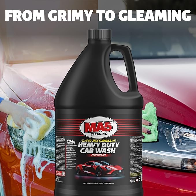 MA5x Car Wash Soap | Concentrated, pH Balanced | High Performance Foaming Car Wash Soap | Gallon | Pack of 1