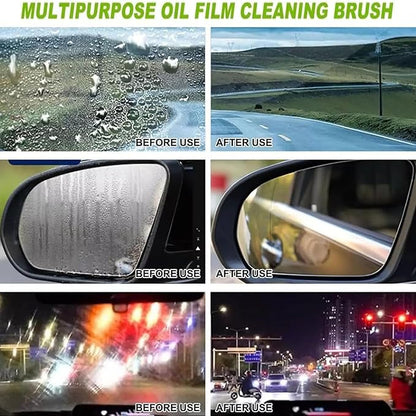 EZGHAR Clear Vision Glass Cleaner, Windshield Cleaner, 2025 Upgrade 2.0 Glass Cleaner, Reusable Rain and Fog Cleaning Glass Brush (3, Green)