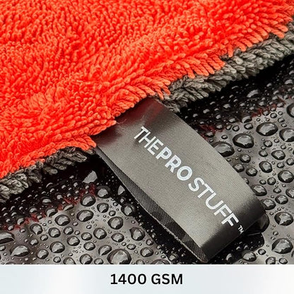 The Pro Stuff® Car Drying Towel - Extra-Large 24×36 inch (2×3 ft) | Super Absorbent | Twisted Loop Microfiber | Dual-Sided, Lint-Free, Scratch-Free, 1400 GSM Drying Towel for Car Detailing (X Large)