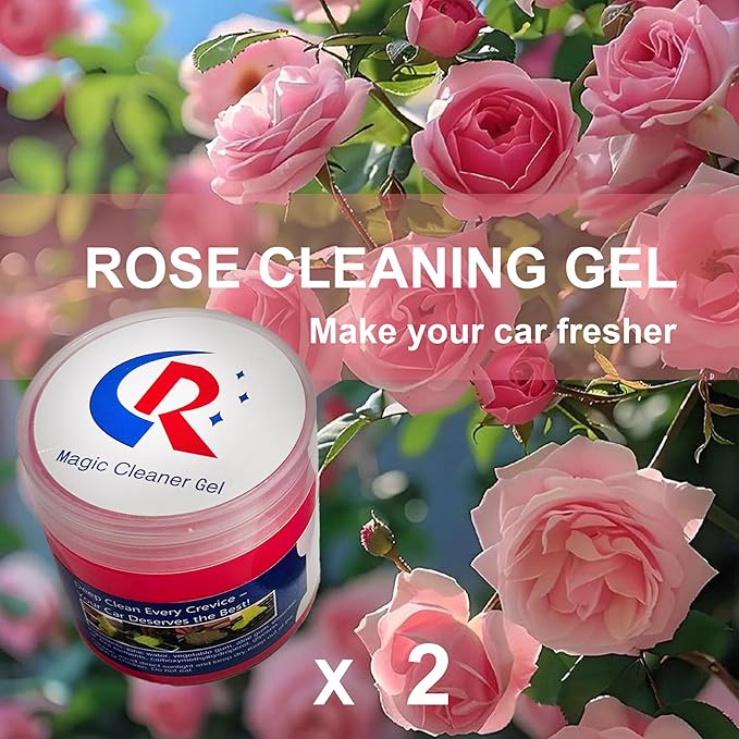 CR CHRWLIN 2-Pack Car Cleaning Gels Car Interior Cleaner Putty Slime Auto Detailing Tools Universal Dust Removal Cleaning Kit for Car Accessories Vents 3C Office Scented Red