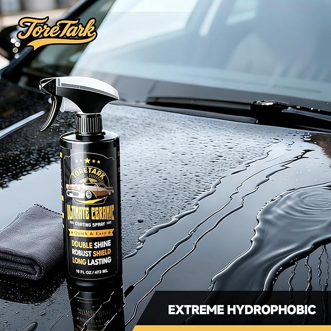 Real Ceramic Coating for Cars Polish (32 Fl Oz), Unmatched Shine Car Wax Coating Spray, No Pungent Smell, Quick Detailer Spray Wax, Lasts 50+ Washes Car Paint Sealant