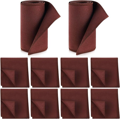 10 Pcs Shine Shoes Cloth Kit Polish Dauber Applicators Cleaning Leather Shoes Boots Microfiber Care Cloths Suede Cleaner