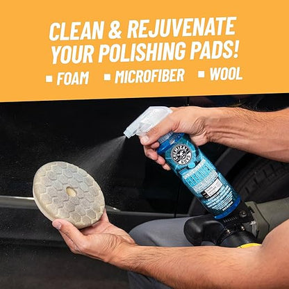 Chemical Guys BUF_333_16 Foam and Wool Polishing Pad Cleaner, Citrus-Based, 16 fl oz