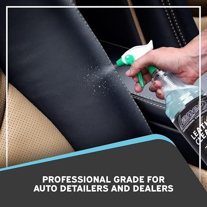 LANE'S Leather Cleaner- Leather Protector Spray, Automotive Leather Cleaner- Cleans Leather Pores, Removes Dirt and Grime, Keeps Leather Supple- 32 ounces