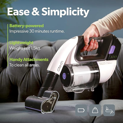 Gtech Multi Platinum Cordless Handheld Vacuum Cleaner - Portable Vacuum Cleaner for Car, Home, and More - Reinforced with Lightweight Aluminum - Rechargeable - 30 Mins Runtime