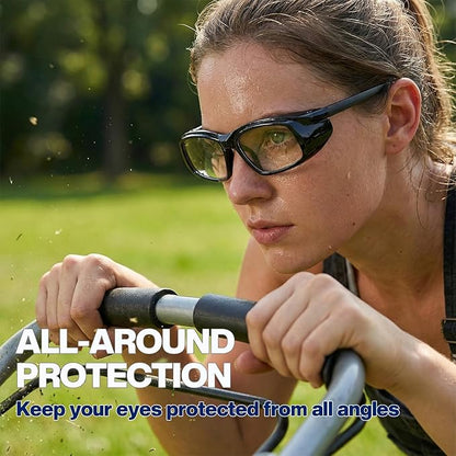 MORK&SUKY Safety Glasses for Men&Women, Anti-Fog Protective Eyewear with Side Shields for Woodworking, Lab Work,Construction.