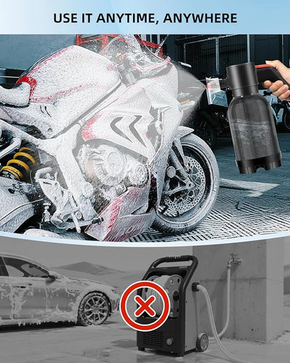 Uten Cordless Electric Foam Sprayer - 2L Foam Pump Sprayer, Car Washing Applicator, Tangle-Free for Cars, Daily Cleaning, Pets