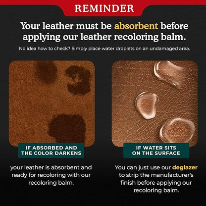 Clyde's™ Leather Preparer and Deglazer | Best for Non Absorbent Leather Surfaces | Remove Factory Finishes from Furniture, Auto Interior, Tack, and Shoes | to Be Used Before Leather Recoloring Balm
