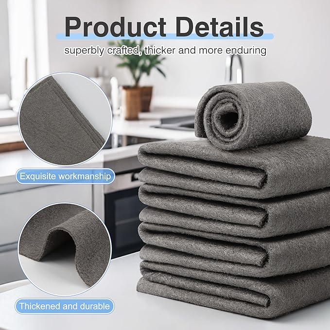 40 Pcs Thickened Magic Cleaning Cloth, Microfiber Streak Free Cleaning Cloths Reuseable Magic Cleaning Wipes for Windows Glass