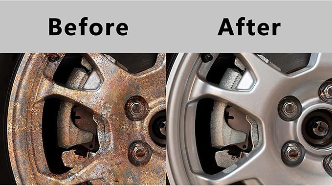 Huoter Wheel Hub Cleaning Kit, 7-Piece Hub & Stud Cleaner for Rust Removal and Resurfacing, Fits 1/2" Power Drill and Impact Wrench, for Automotive Lug Studs, Rotors and Brake Service