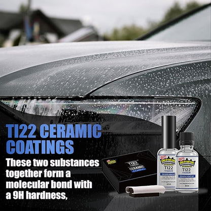 Ti22 Titanium 9H Ceramic Coating Kit - Professional Grade - Protect Your Vehicle While Increasing Shine and Gloss