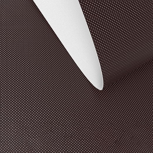 17x79 Inch Perforated Leather Repair Patch, Strong Adhesion Breathable Self-Adhesive Repair Tape Car Seat Repair Kit for Furniture, Chairs, Sofa (Dark Brown)